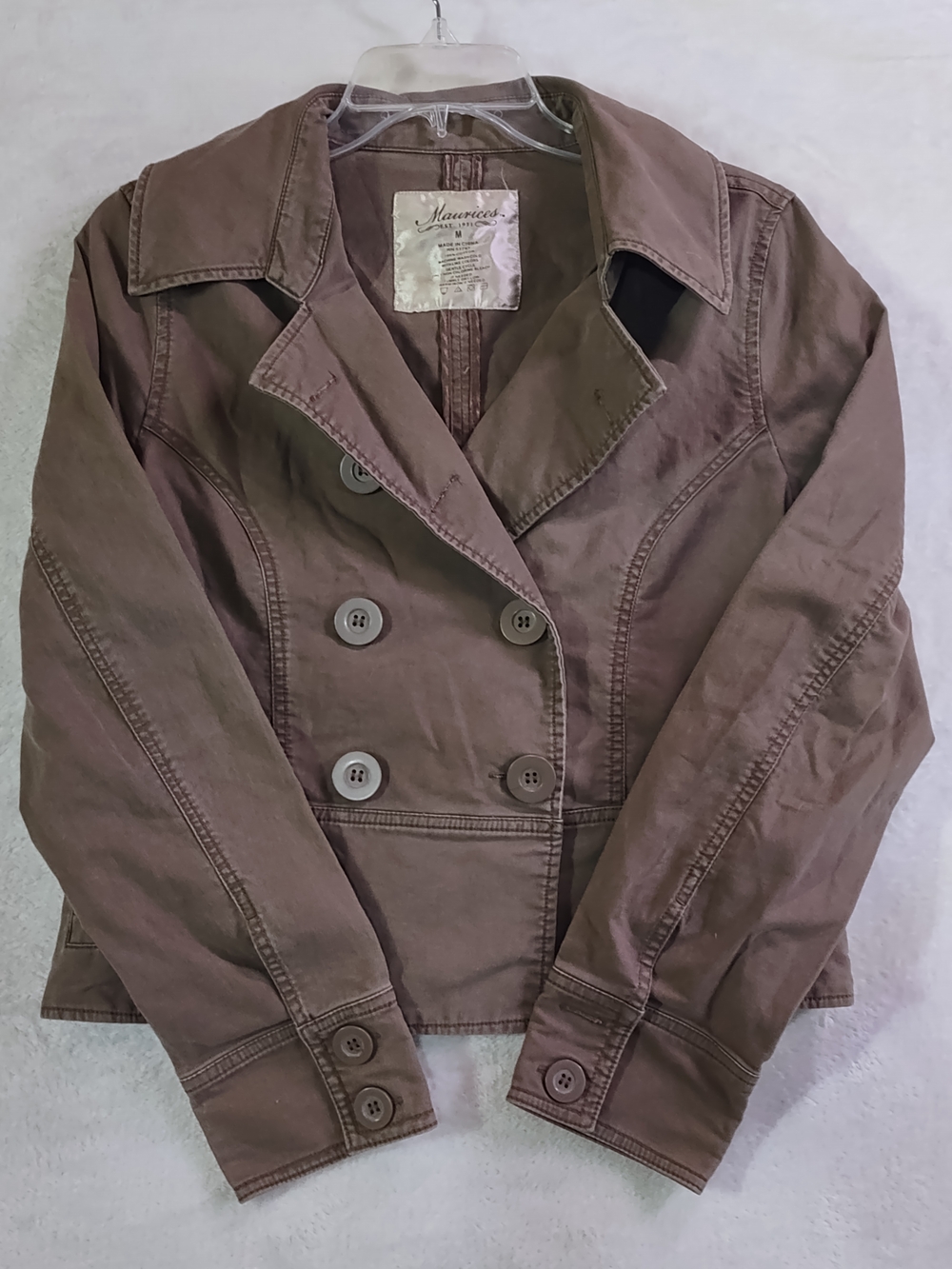 Maurices Women's Double-Breasted Tan, Casual Jacket
